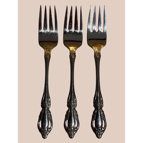 Distinction Deluxe Raphael by Oneida Stainless Steel Dinner Forks Set Of 3 - Picture 1 of 3